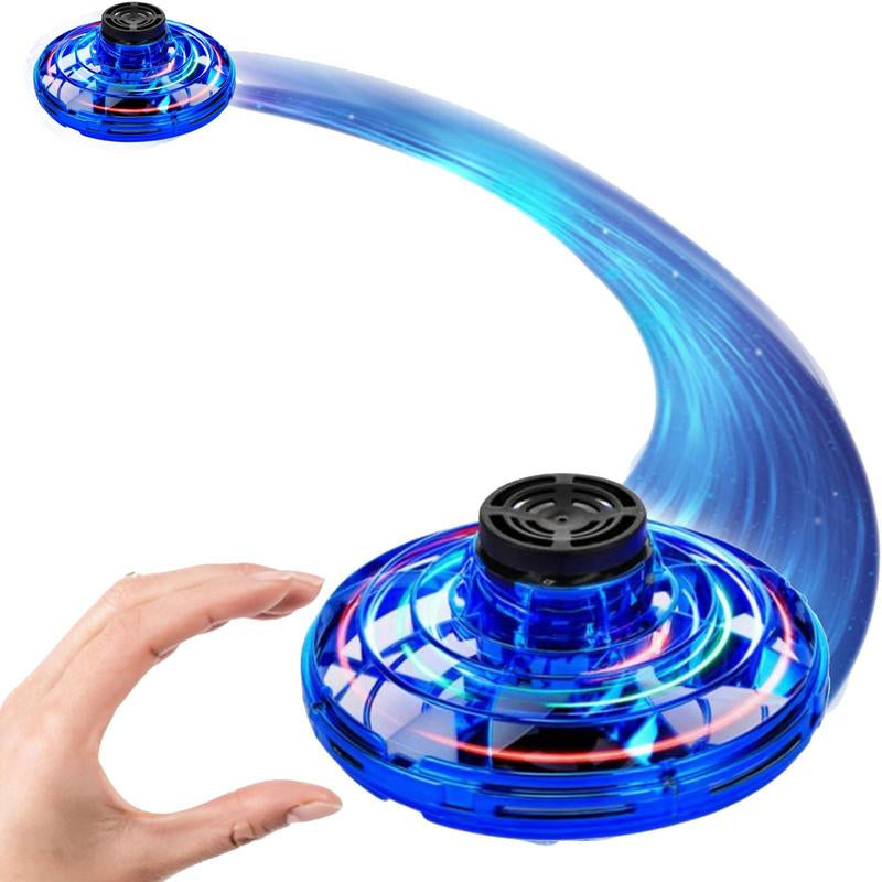 RGB Light Spinner Mini Drone Toy - Electric Floating Flying Ball Game- Flying Spinner Ufo Drone 360 Degree Rotating Christmas Gift for 6-12 Year Olds