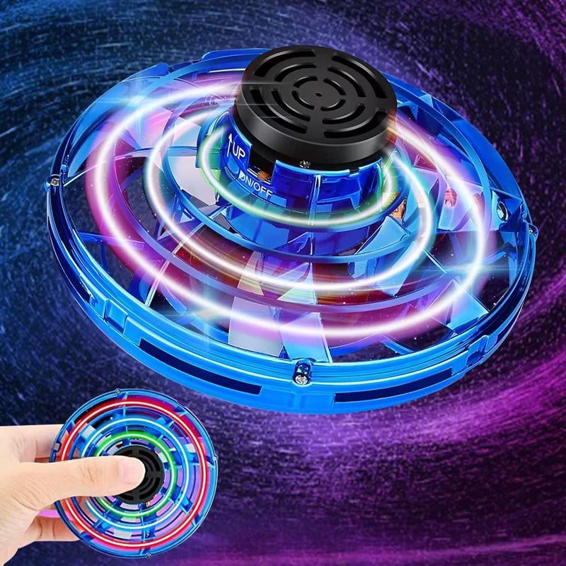 RGB Light Spinner Mini Drone Toy - Electric Floating Flying Ball Game- Flying Spinner Ufo Drone 360 Degree Rotating Christmas Gift for 6-12 Year Olds